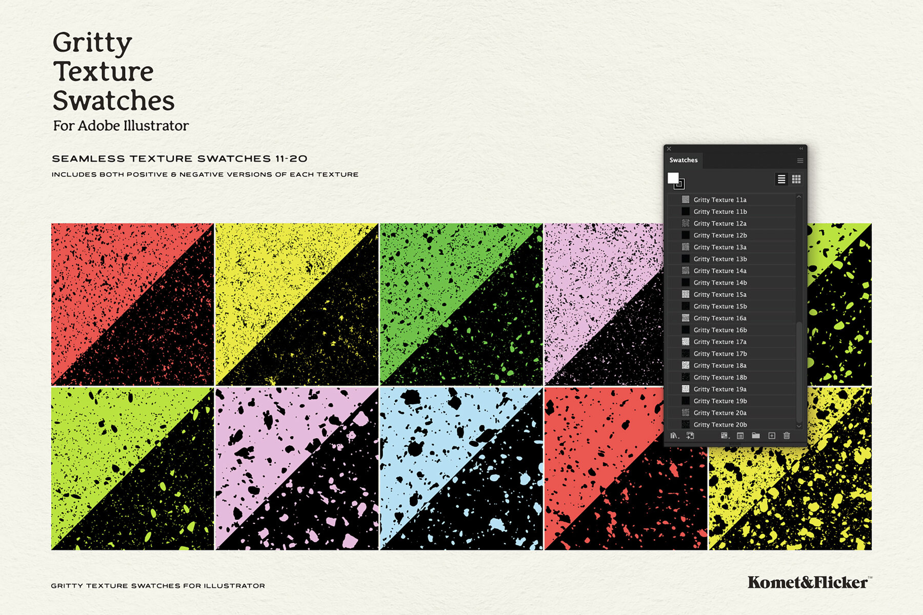 Gritty Texture Swatches for Illustrator 12