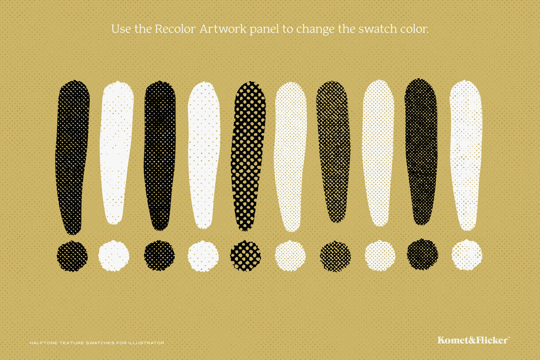 Halftone Texture Swatches for Illustrator 5