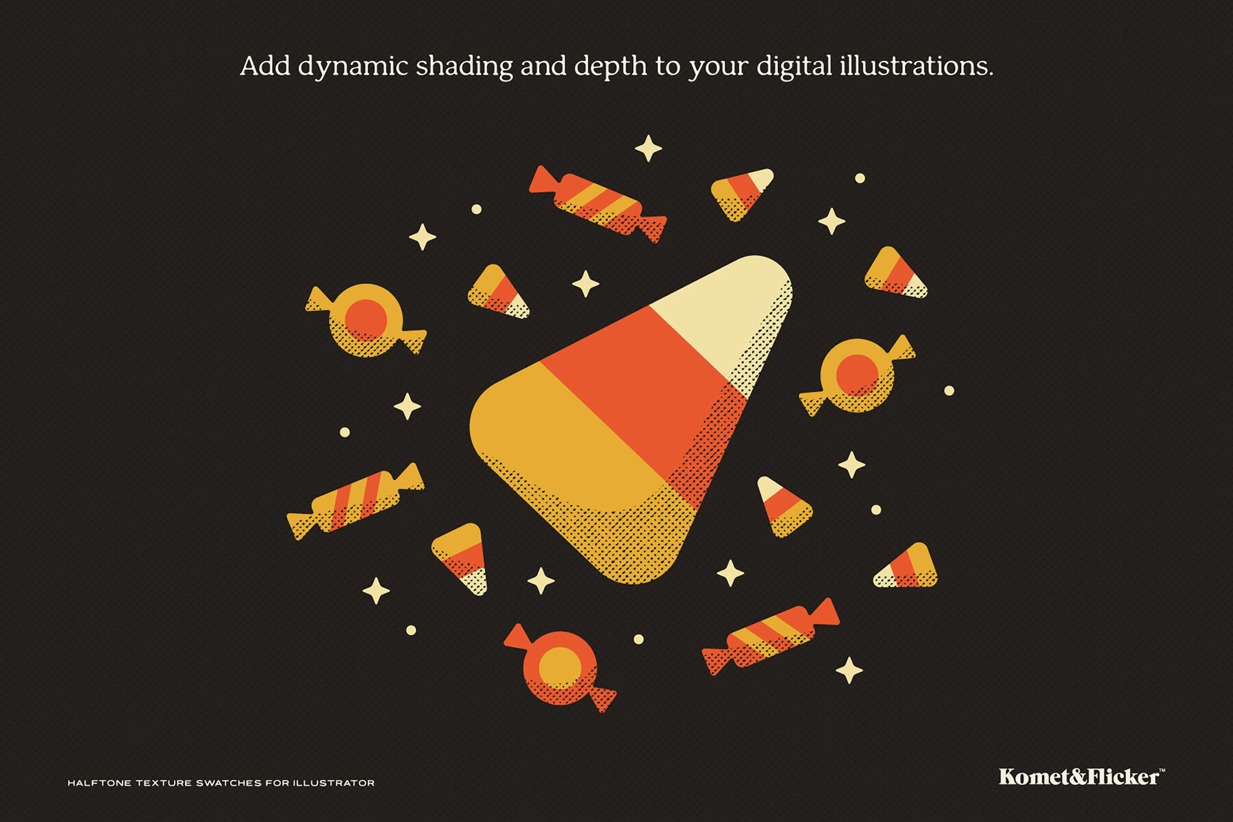 Halftone Texture Swatches for Illustrator 8