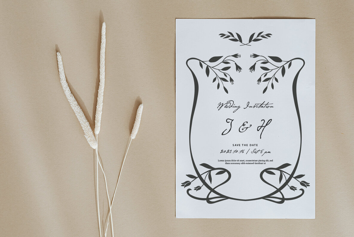 Art Nouveau Flower Frame 3