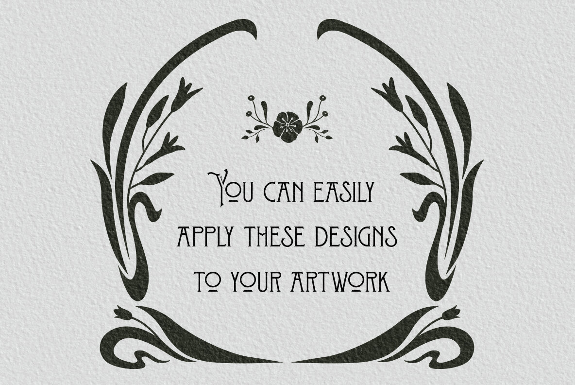 Art Nouveau Flower Frame 6