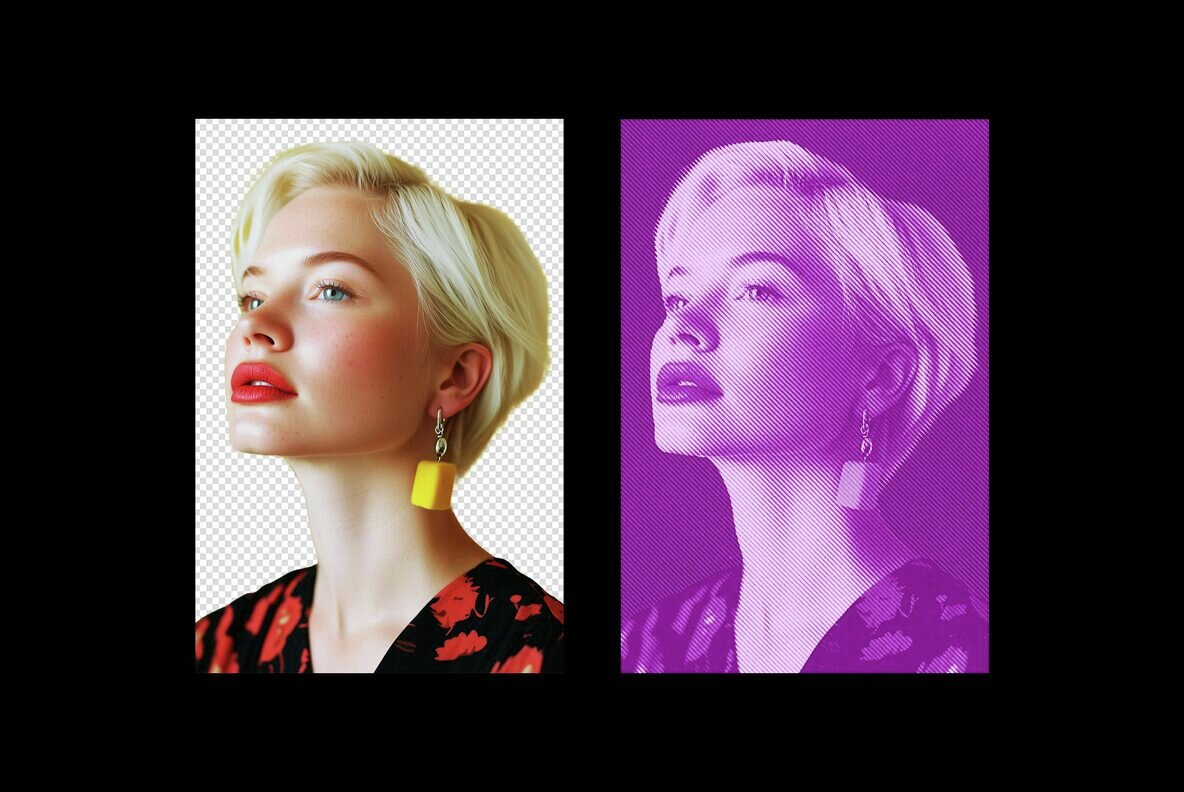 Retro Halftone Printer Effect 6