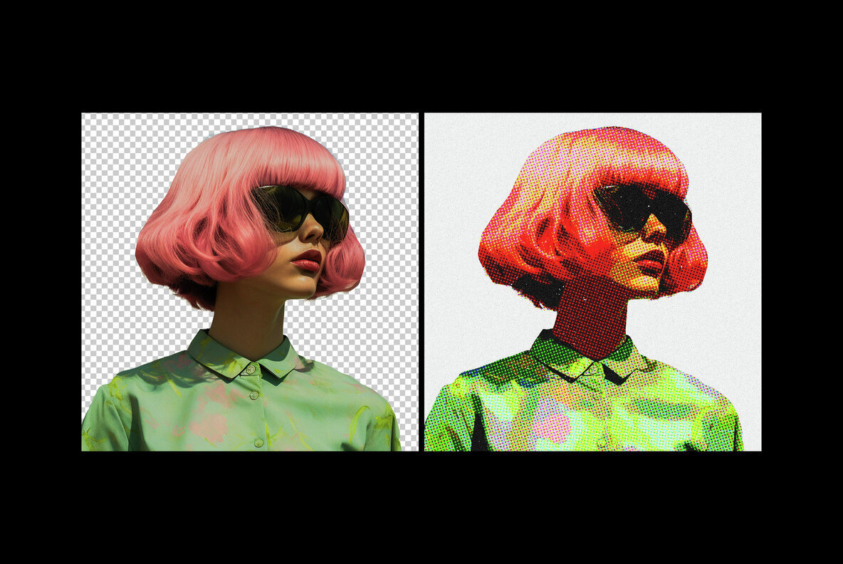 Halftone Pop Art Photo Effect 2