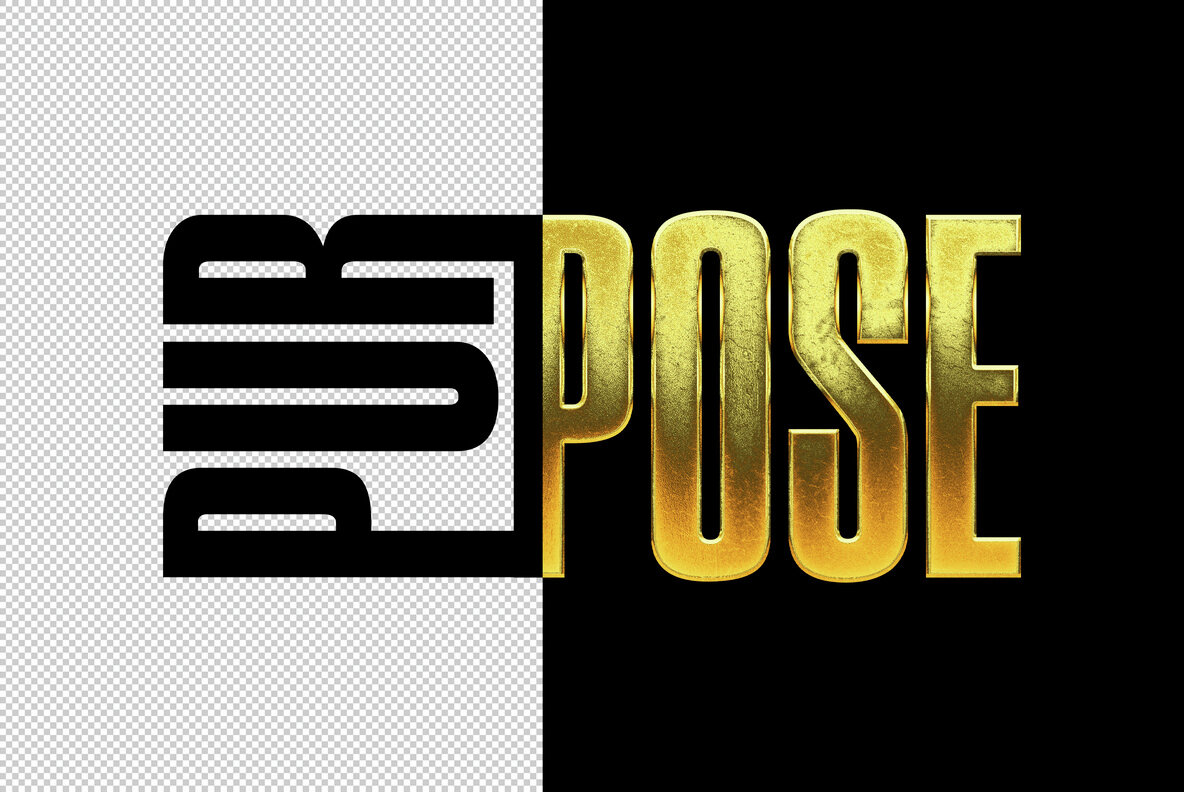 Shining Gold Text and Logo Effect 4