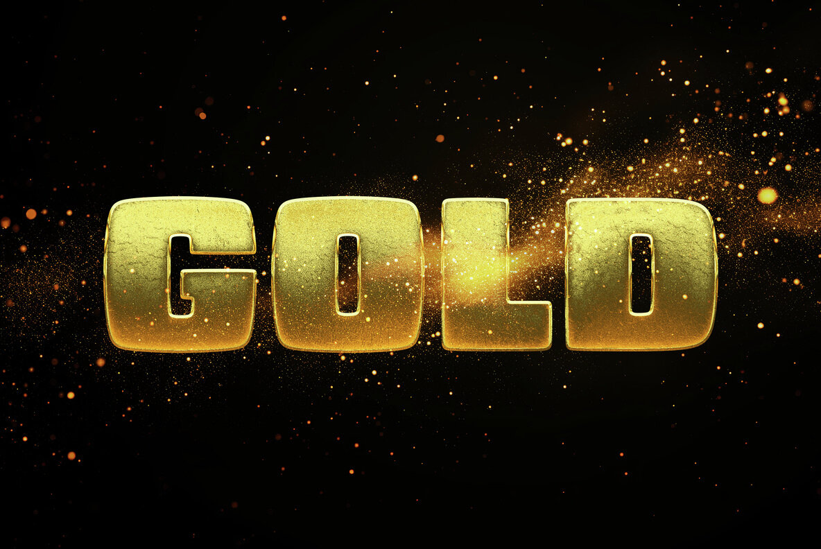 Shining Gold Text and Logo Effect 5
