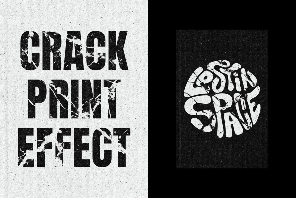 Crack Print Text and Logo Effect 4