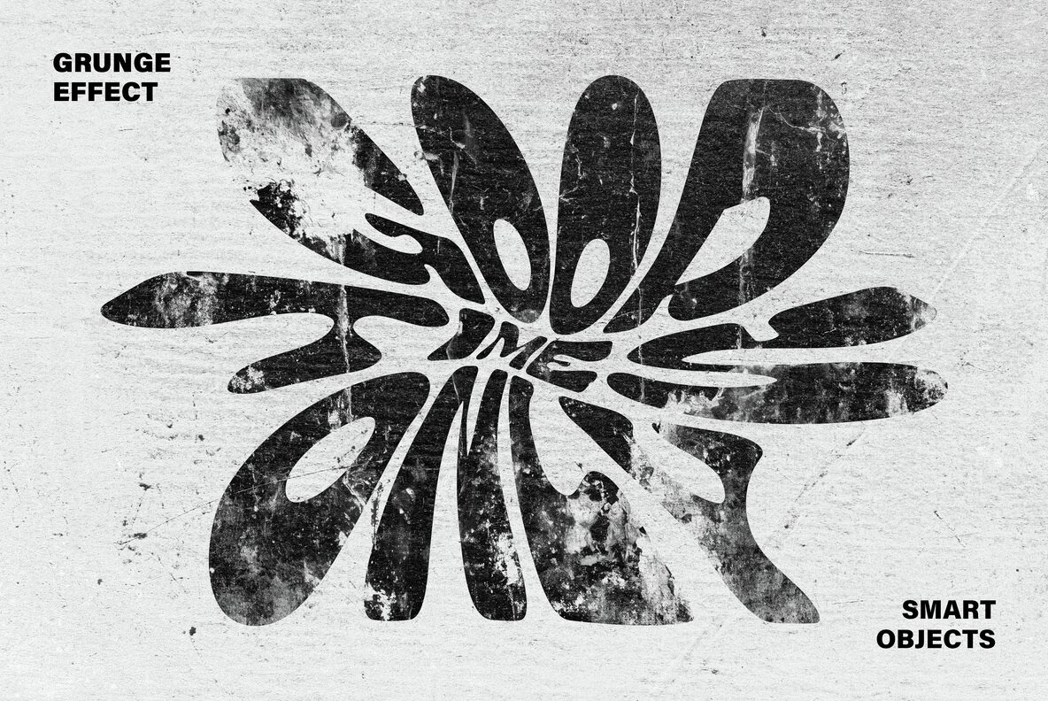 Messy Grunge Print Text and Logo Effect 1