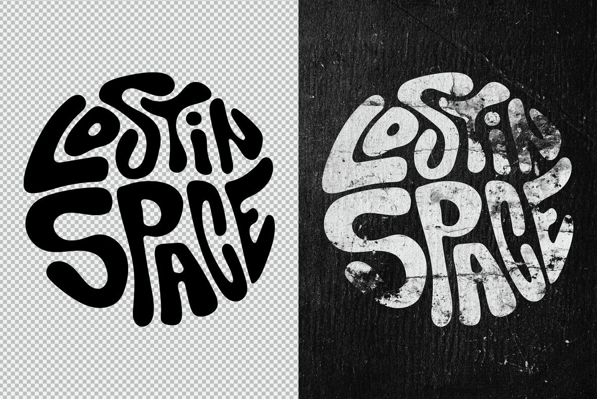 Messy Grunge Print Text and Logo Effect 2
