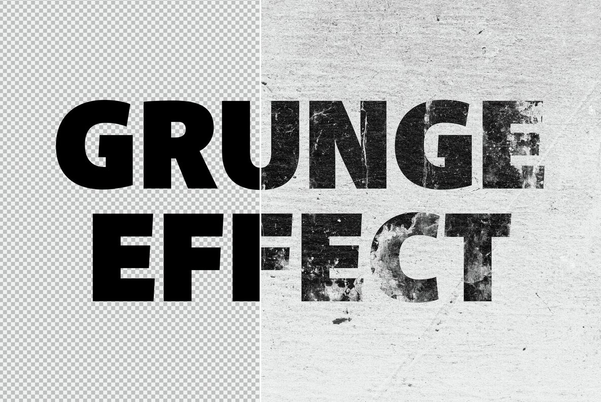 Messy Grunge Print Text and Logo Effect 6