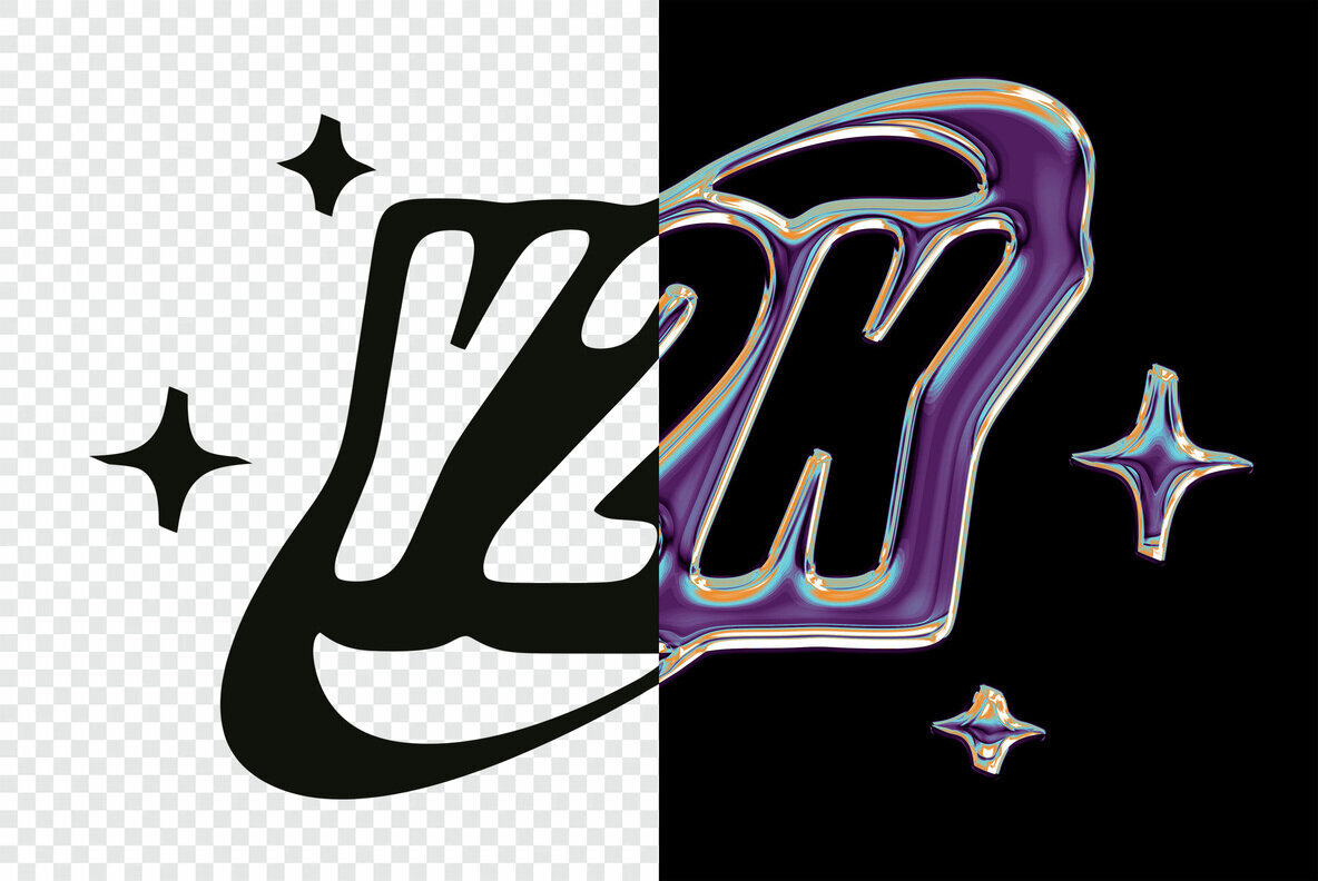 Bubble Chrome Text and Logo Effect 3