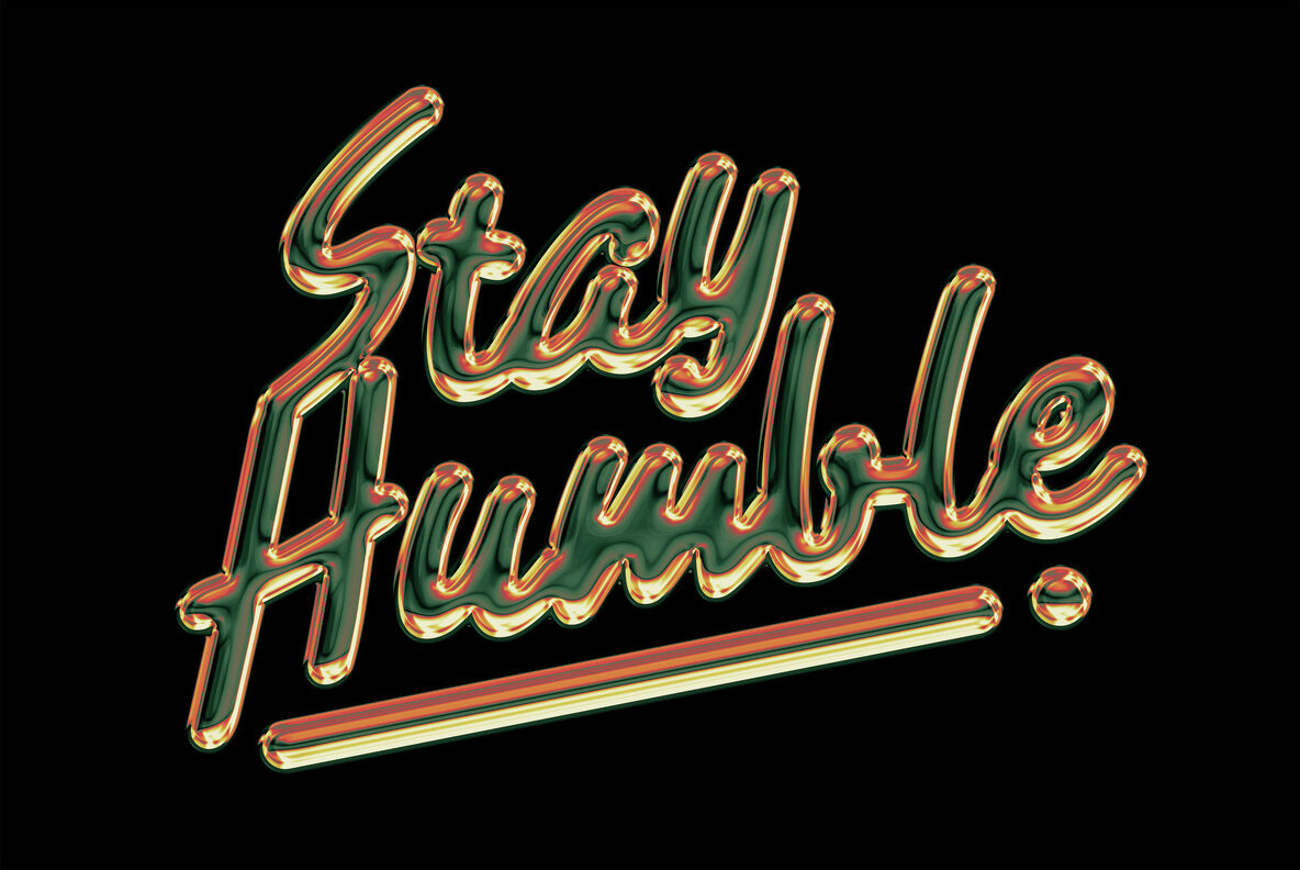 Bubble Chrome Text and Logo Effect 4