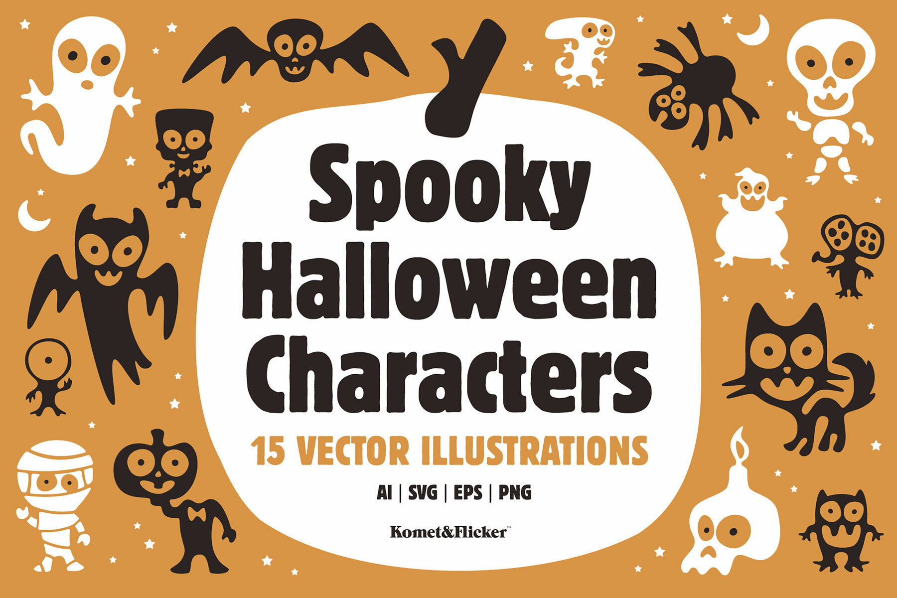 Spooky Halloween Characters for Illustrator 1