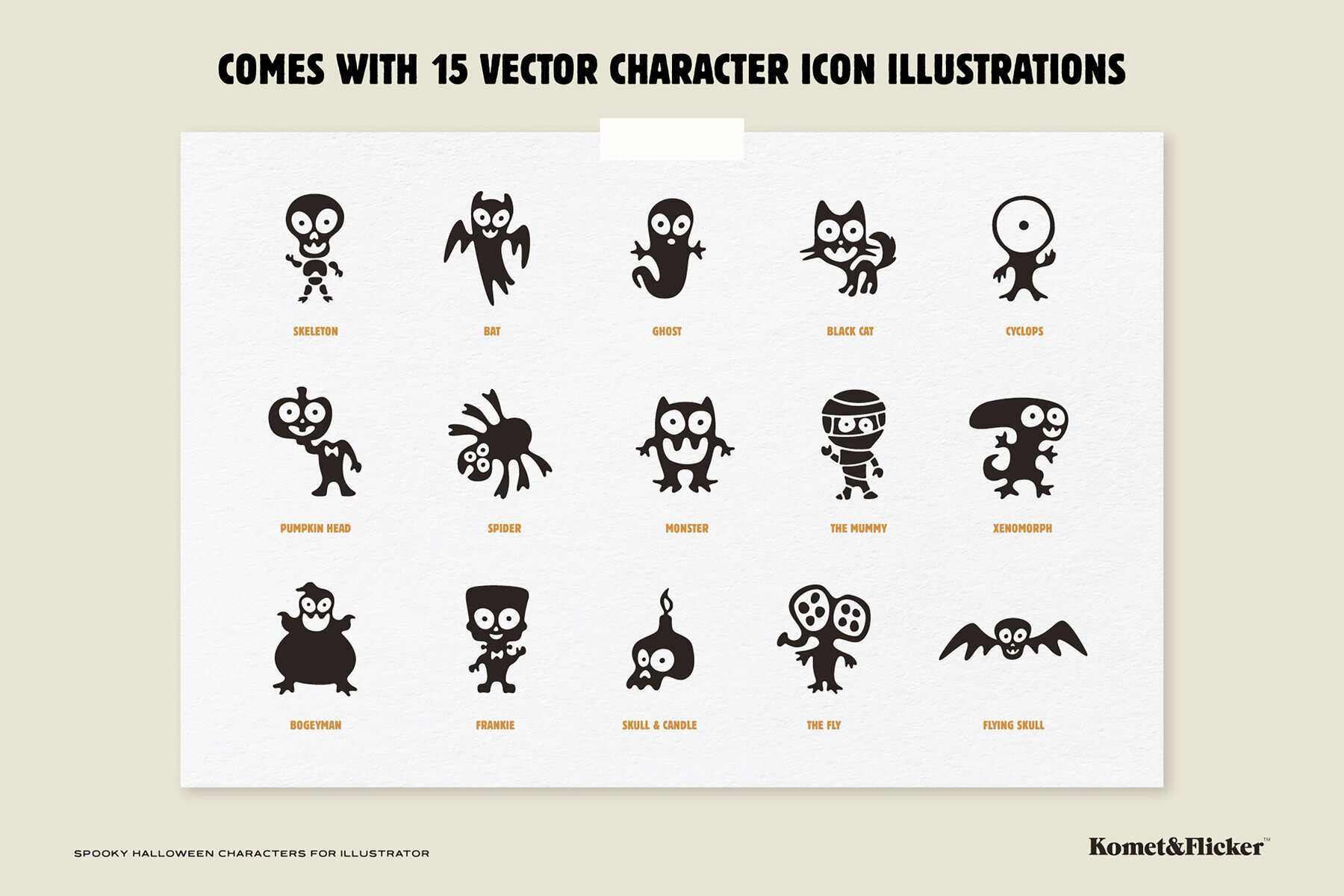 Spooky Halloween Characters for Illustrator 3
