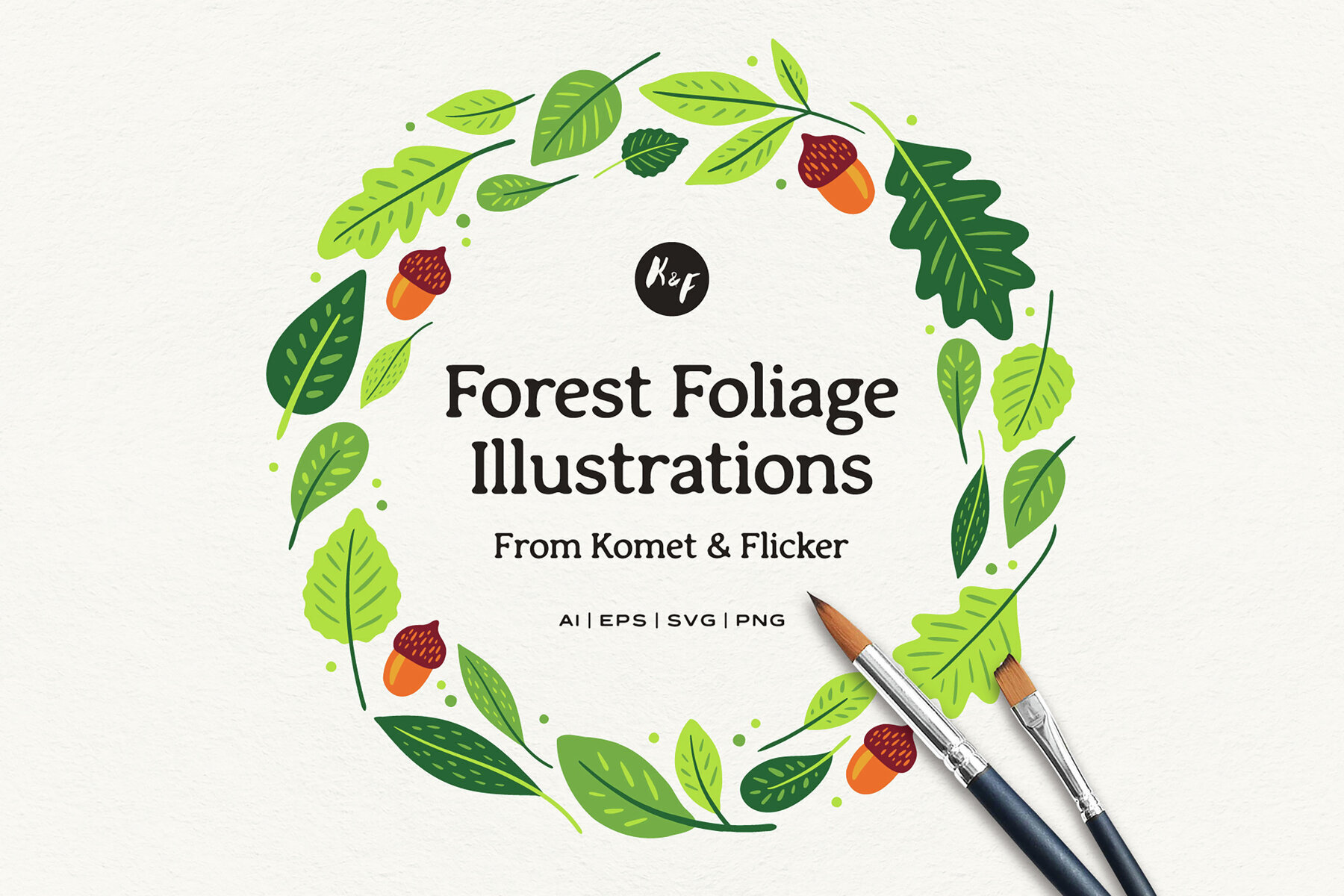 Forest Foliage Illustrations 1
