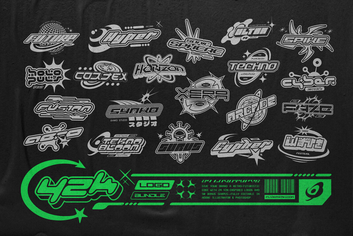 Y2K Logotype Bundle 1