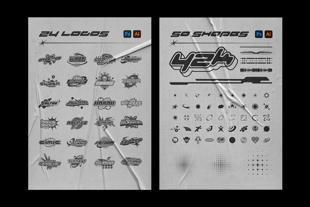 Y2K Logotype Bundle 2