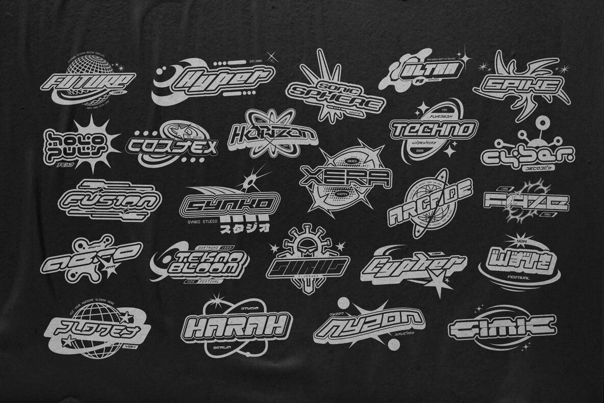 Y2K Logotype Bundle 4