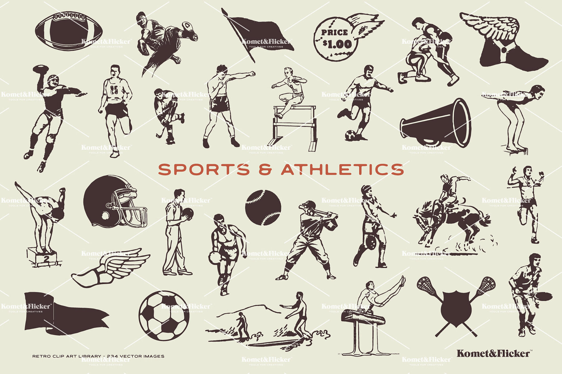 Retro Vector Clip Art Library 2