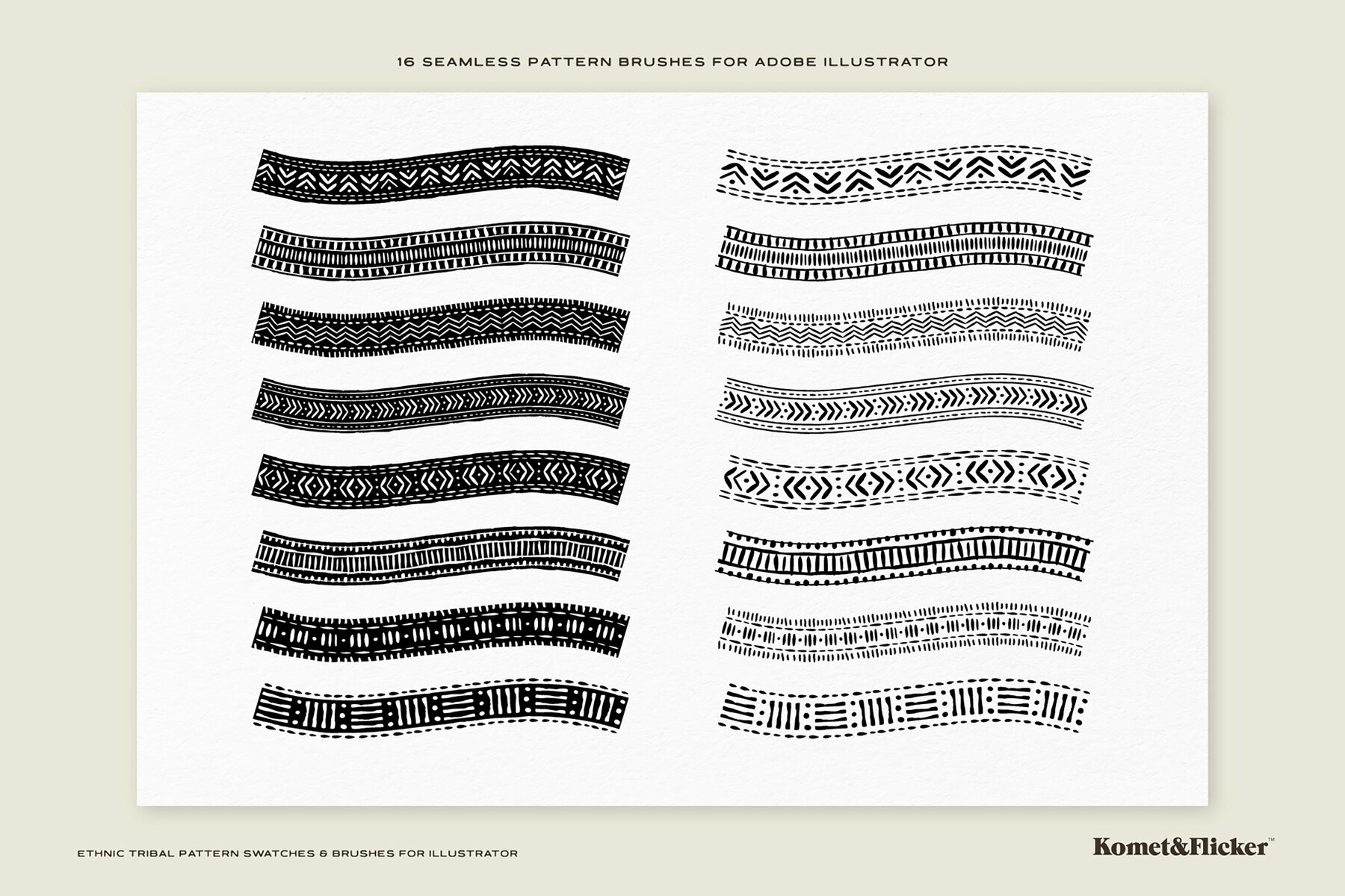 Ethnic Tribal Patterns and Brushes for Illustrator 6