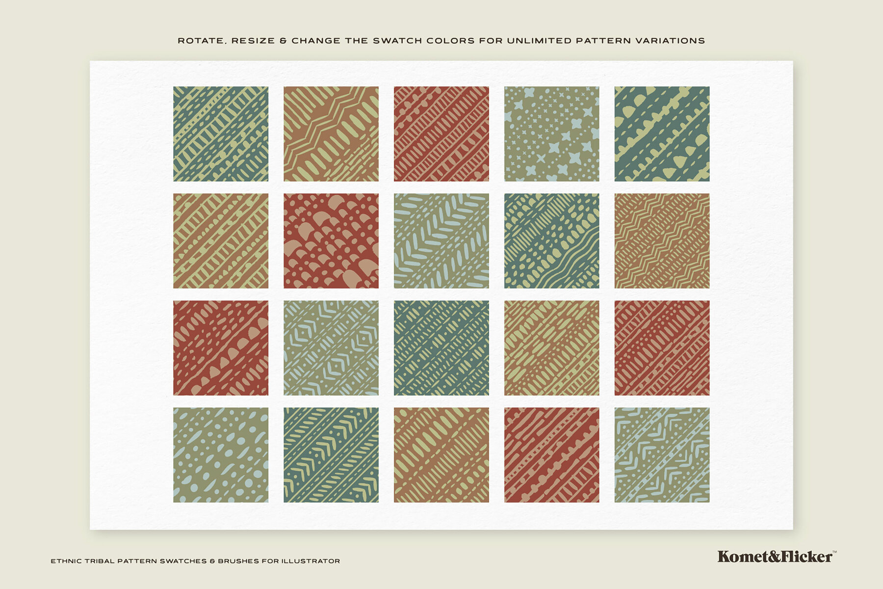 Ethnic Tribal Patterns and Brushes for Illustrator 9