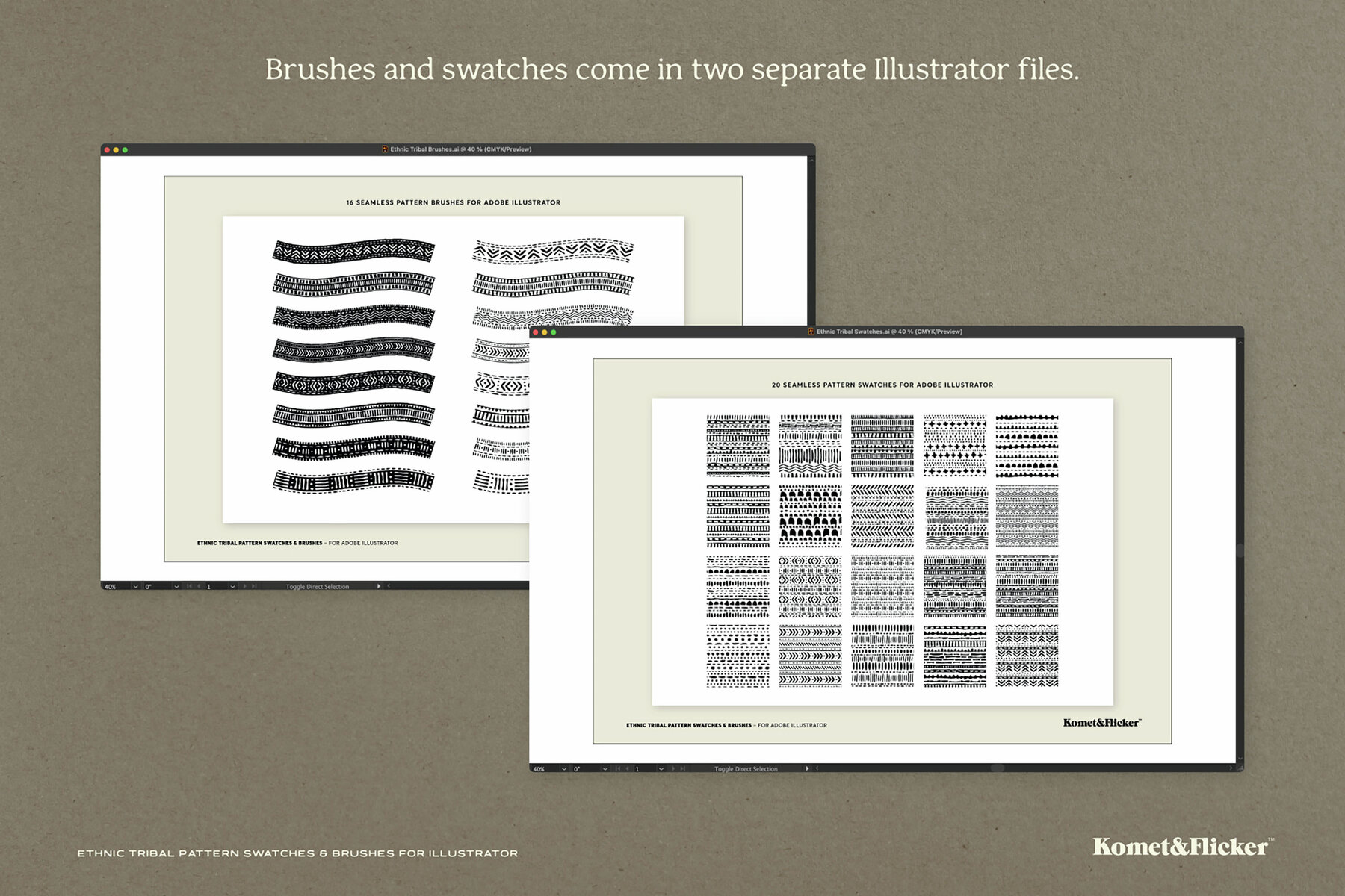 Ethnic Tribal Patterns and Brushes for Illustrator 11
