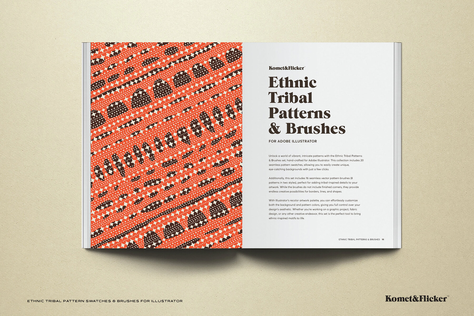 Ethnic Tribal Patterns and Brushes for Illustrator 12