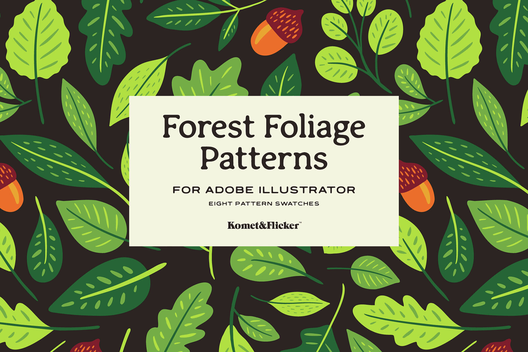 Forest Foliage Patterns for Illustrator 1