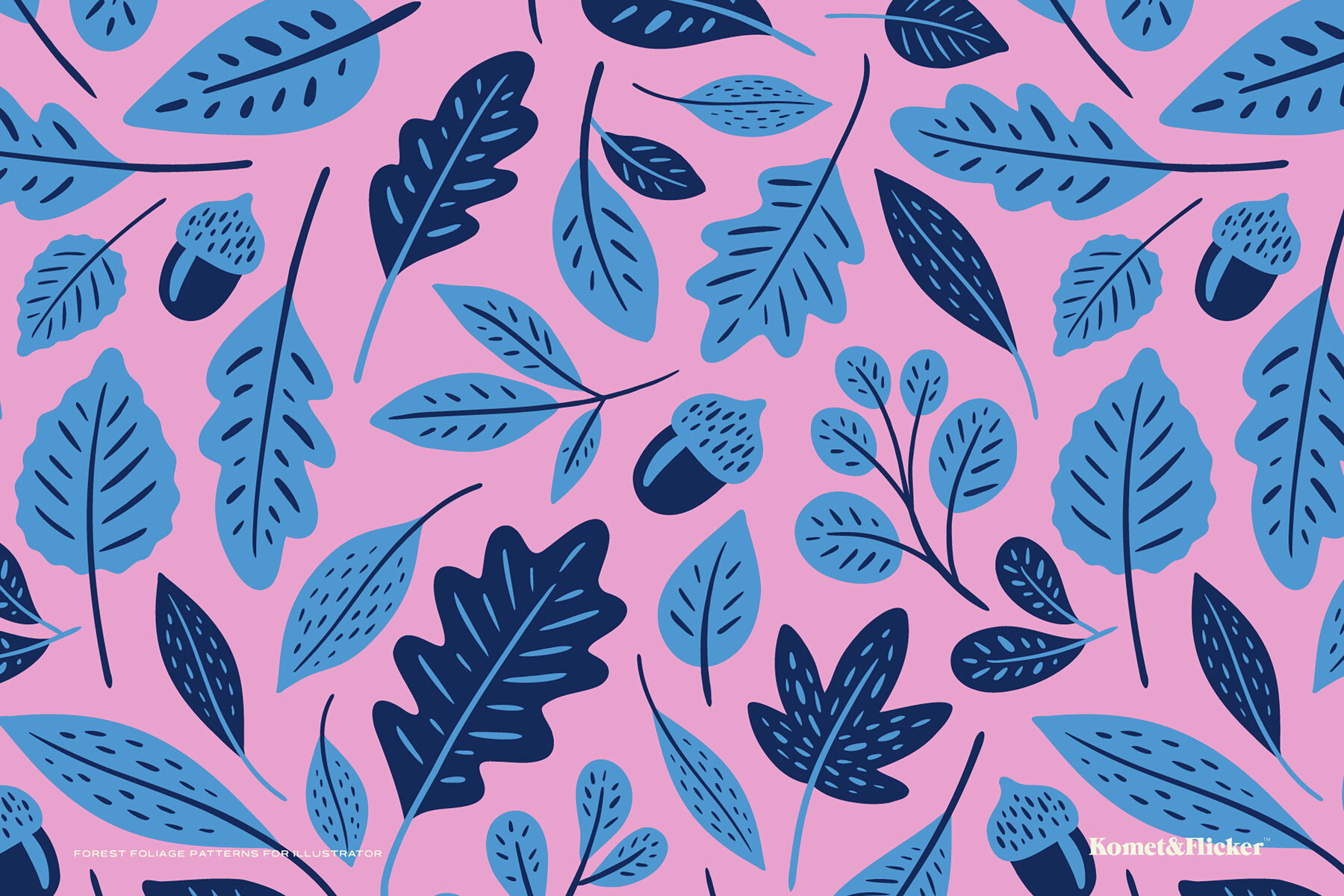 Forest Foliage Patterns for Illustrator 6