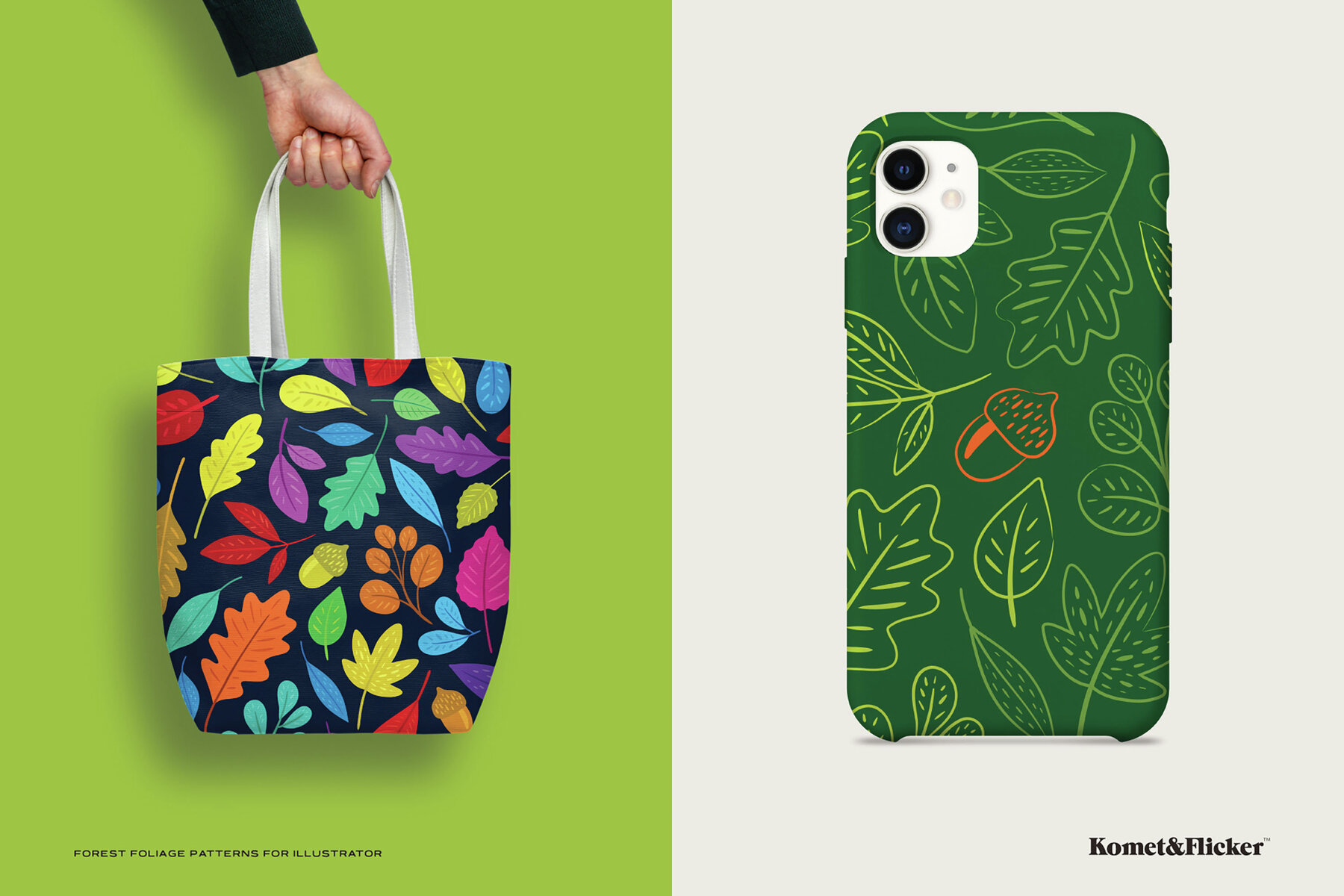 Forest Foliage Patterns for Illustrator 7