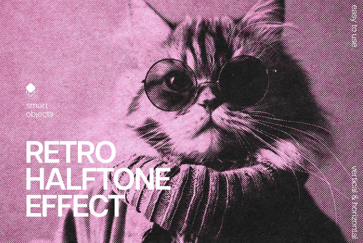 Retro Colorful Halftone Photo Effect 1