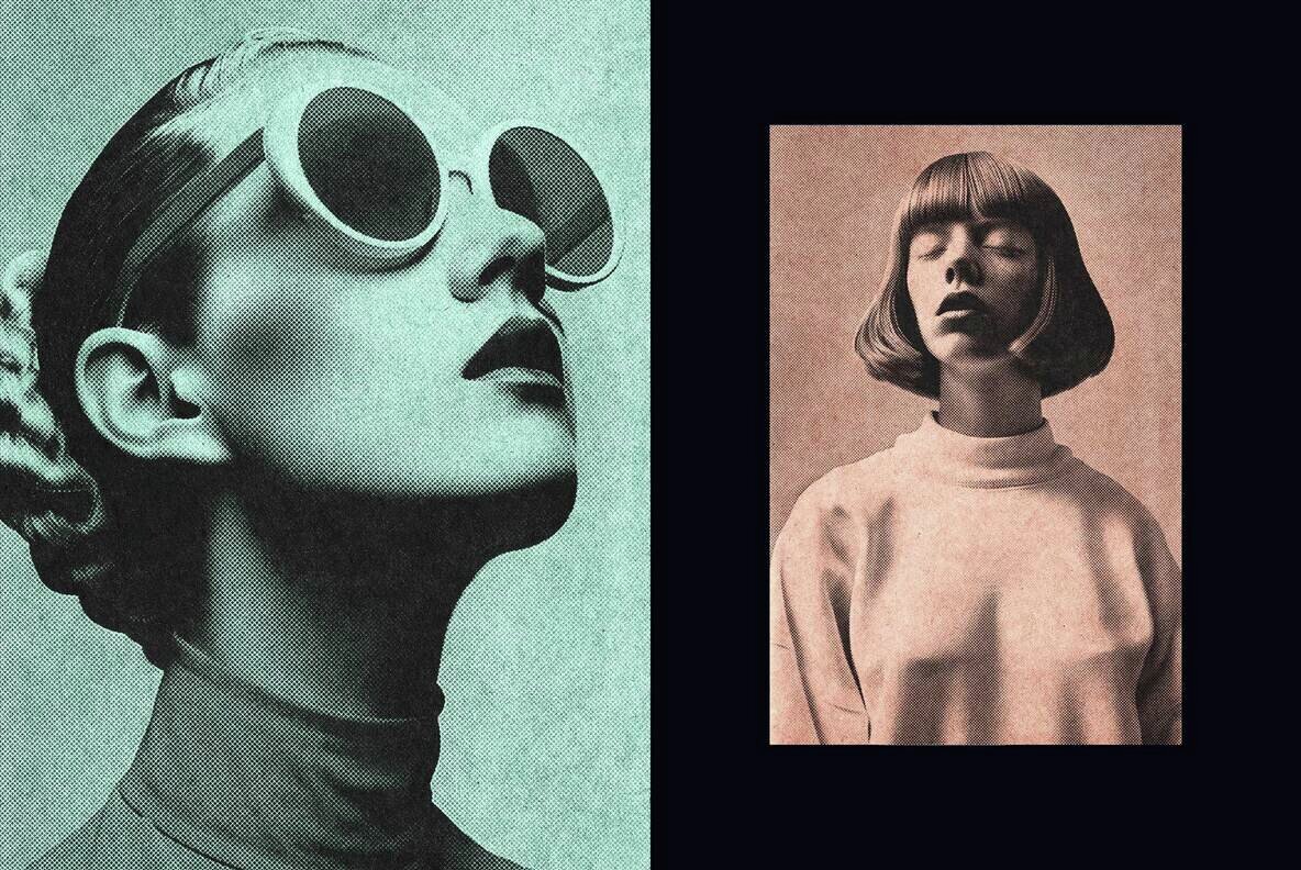 Retro Colorful Halftone Photo Effect 2