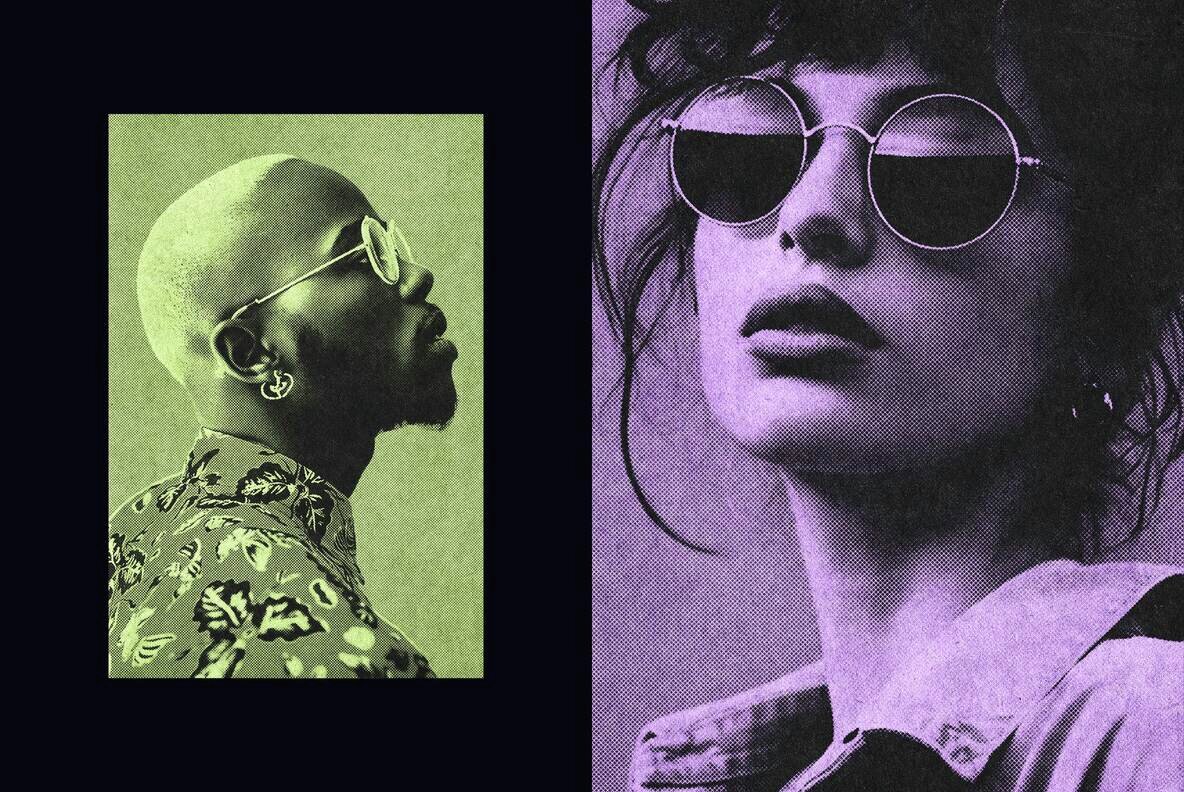 Retro Colorful Halftone Photo Effect 4