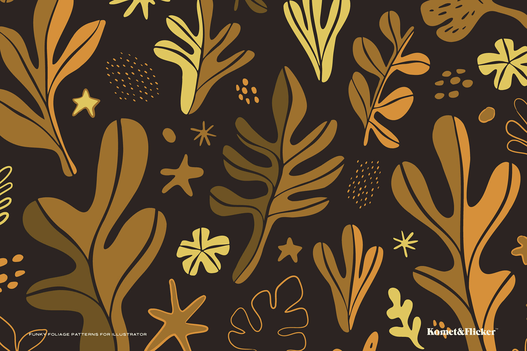 Funky Foliage Patterns for Illustrator 3