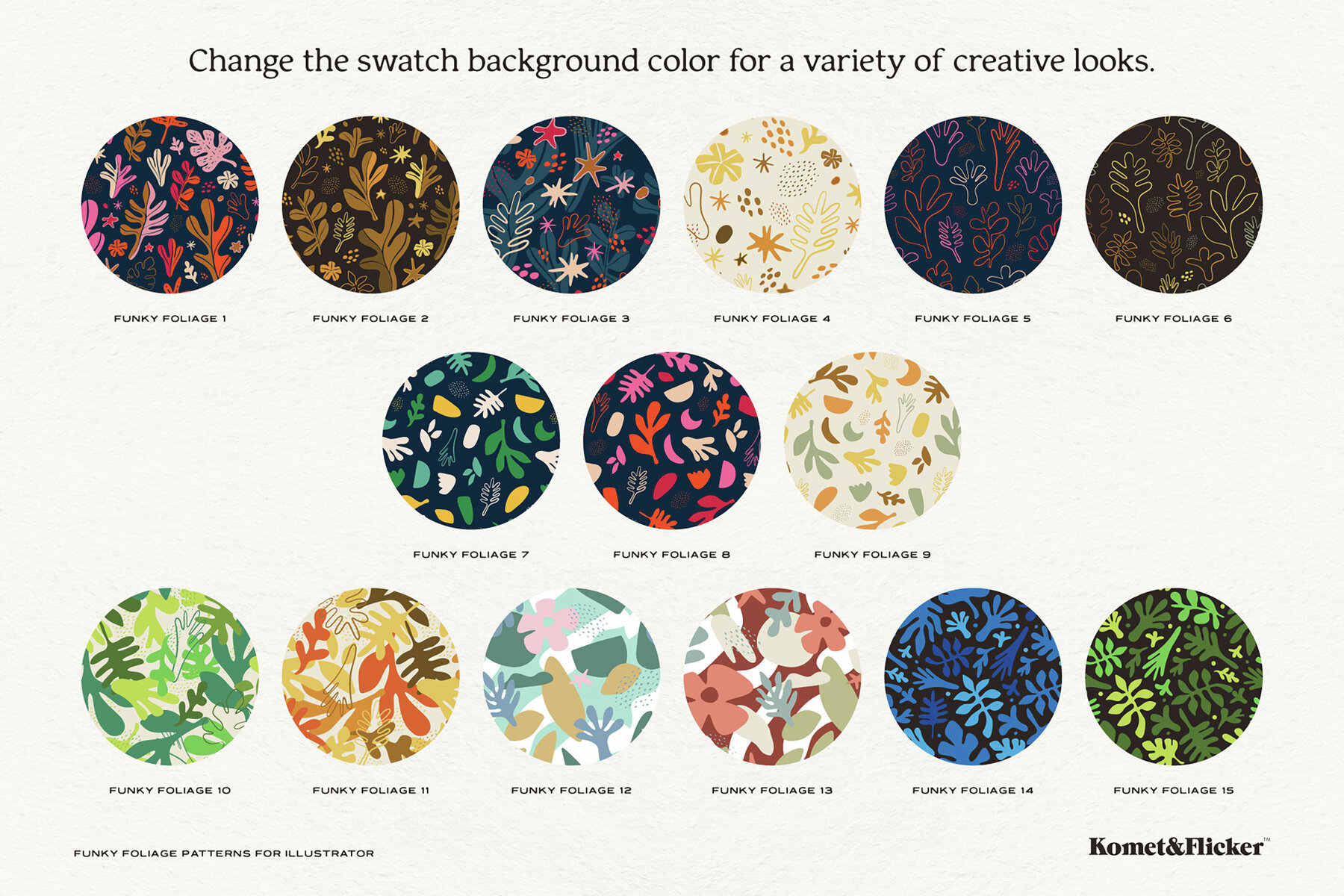 Funky Foliage Patterns for Illustrator 10