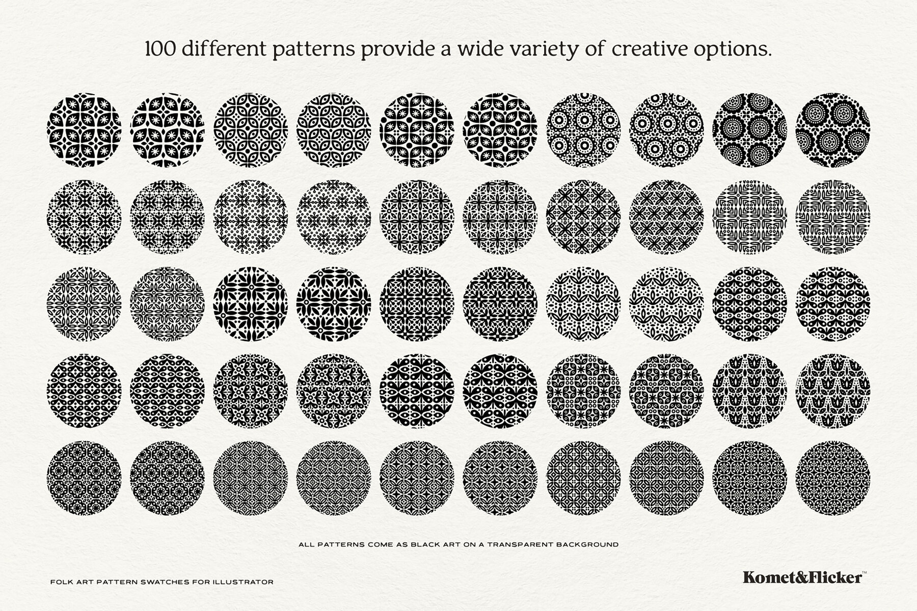Folk Art Pattern Swatches for Illustrator 11