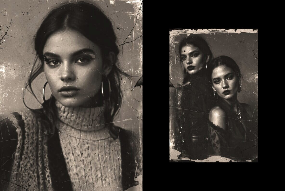 Scratched Sepia Photo Effect 2