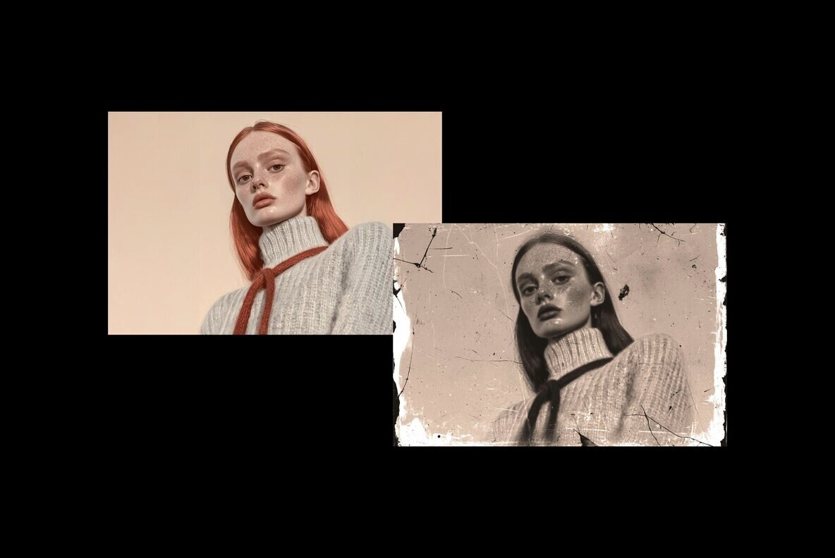 Scratched Sepia Photo Effect 7