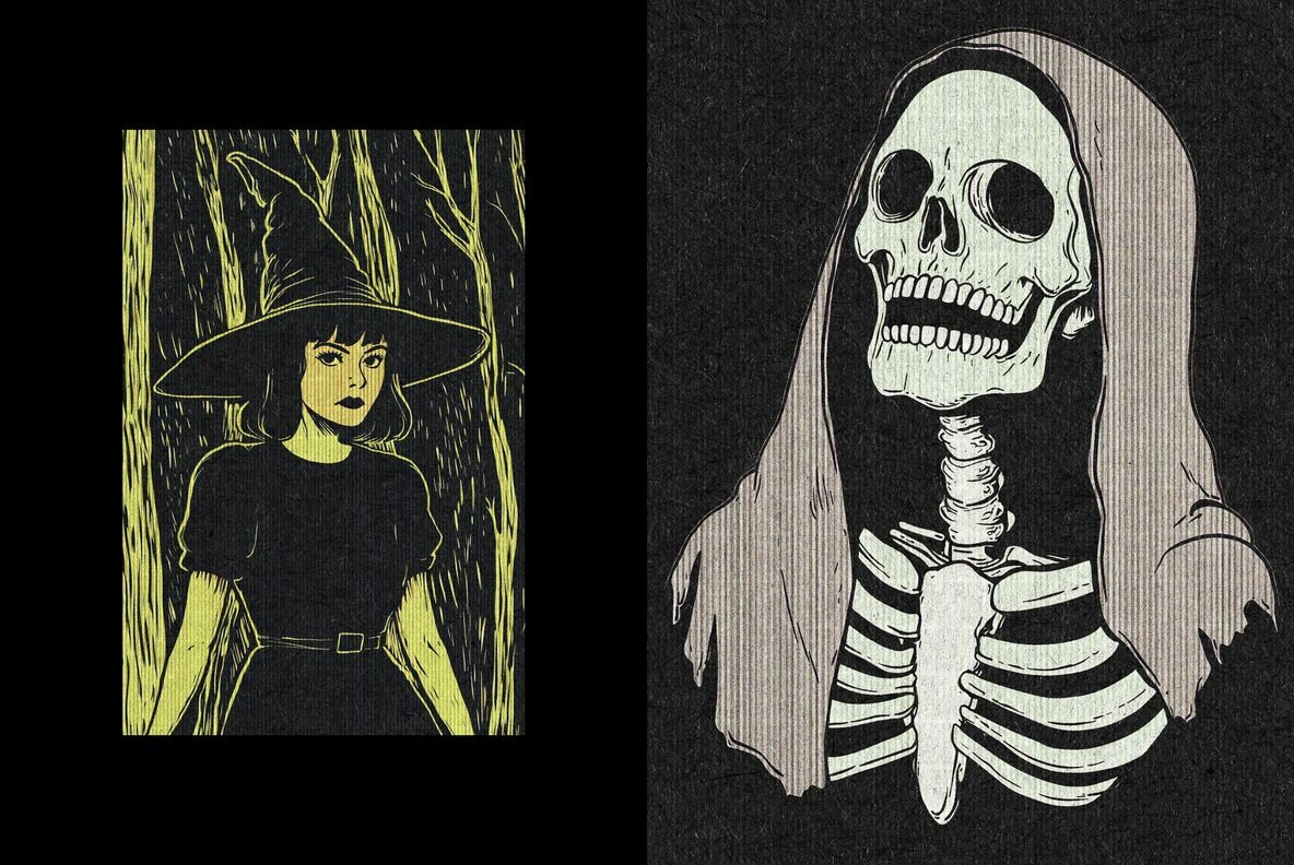 Retro Lined Printer Effect 7