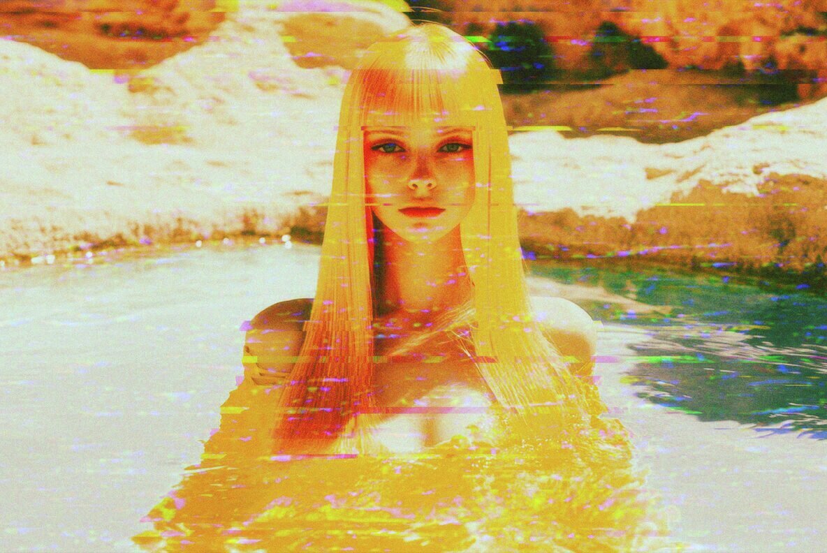 Anaglyph Glitched Photo Effect 2