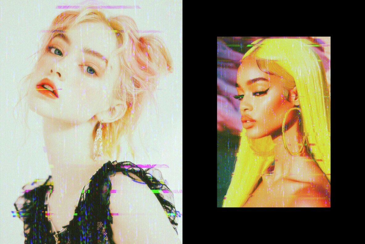 Anaglyph Glitched Photo Effect 3