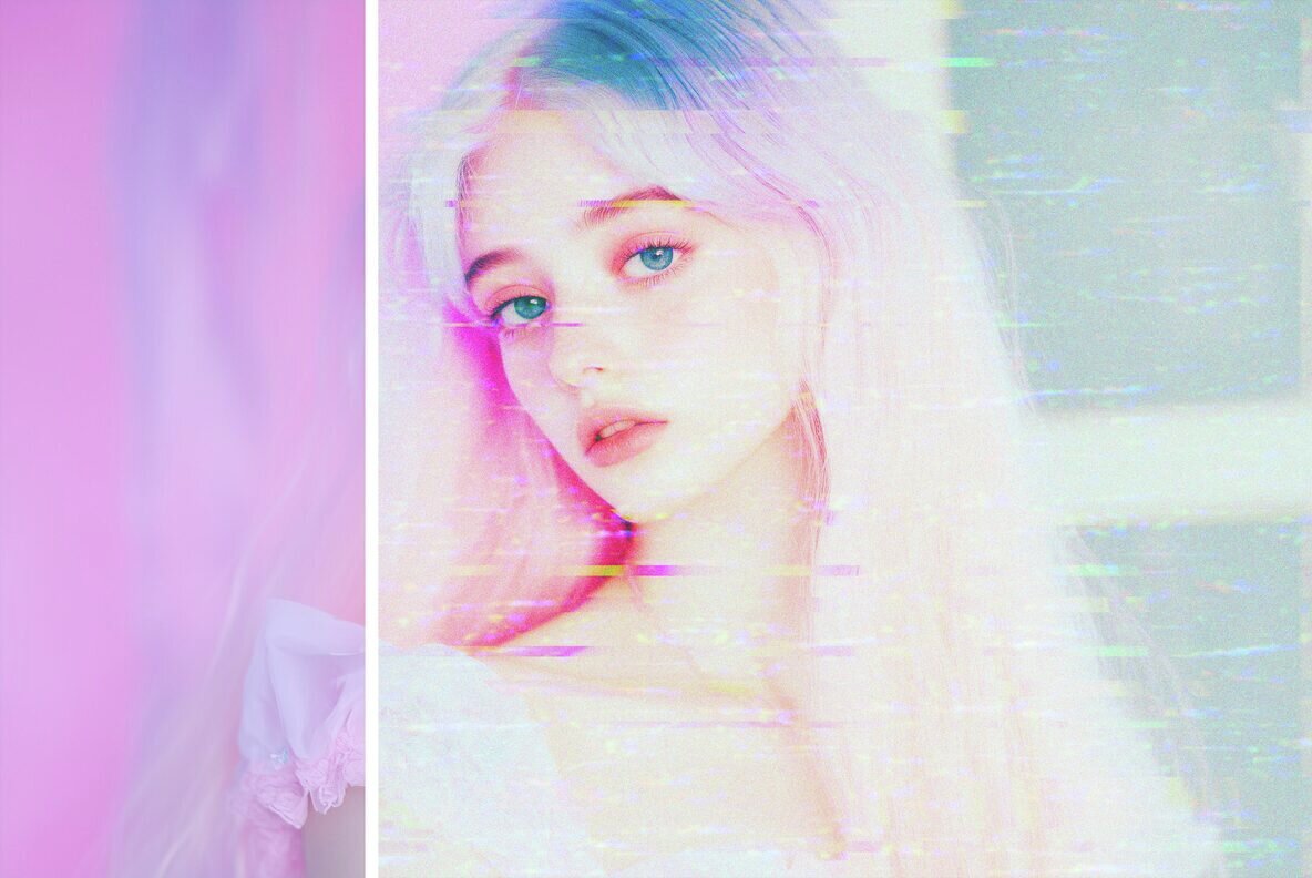 Anaglyph Glitched Photo Effect 4