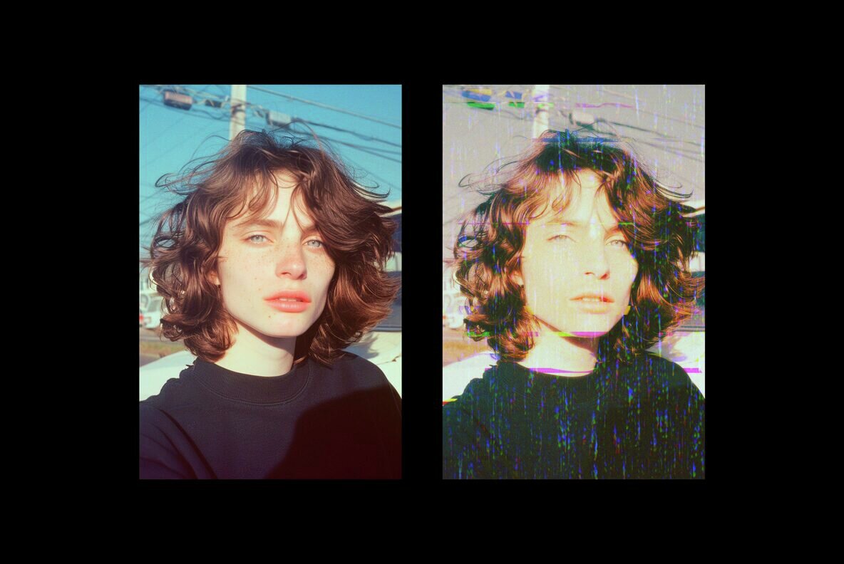 Anaglyph Glitched Photo Effect 5