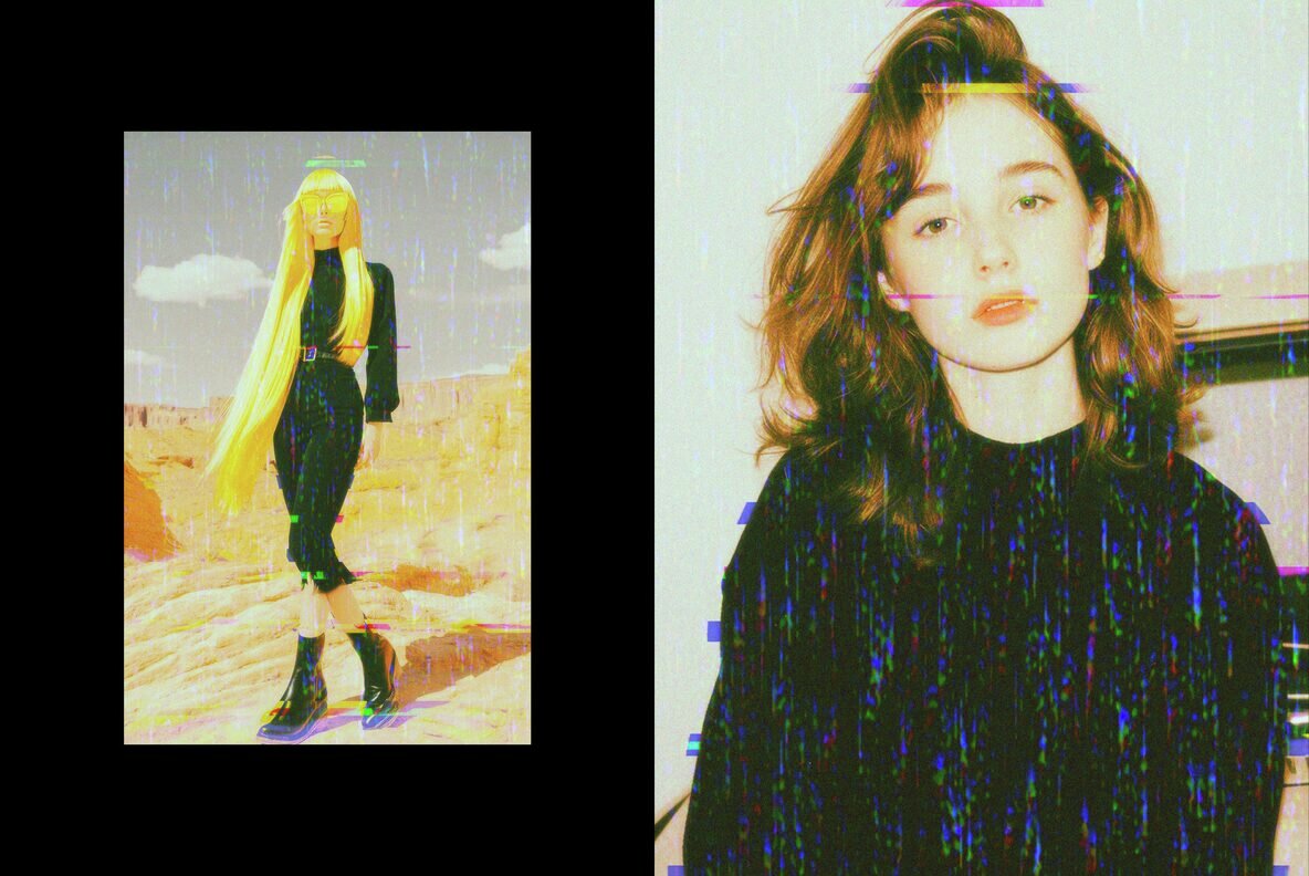 Anaglyph Glitched Photo Effect 7