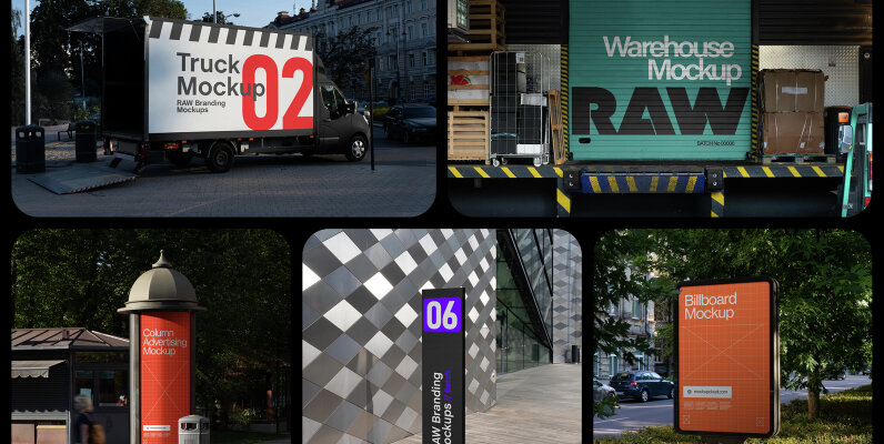 City Branding Billboard Mockups RAW Series 02