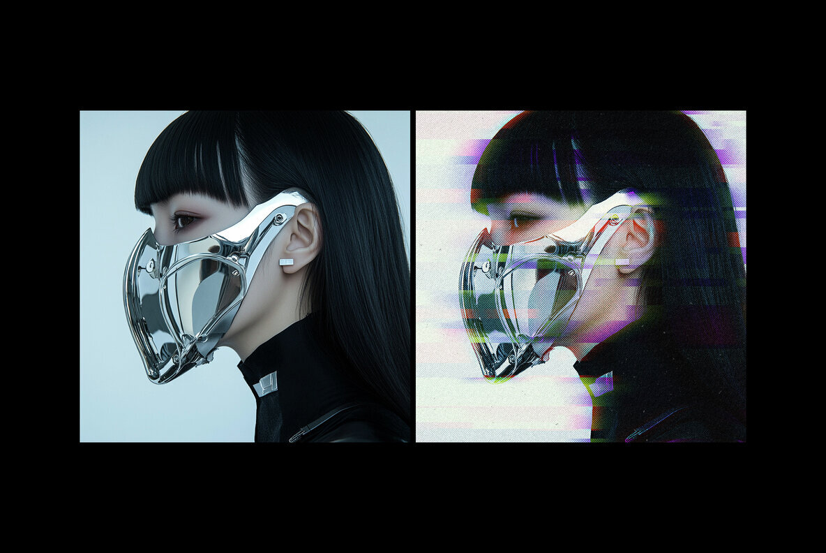 Blurred Glitch Photo Effect 2