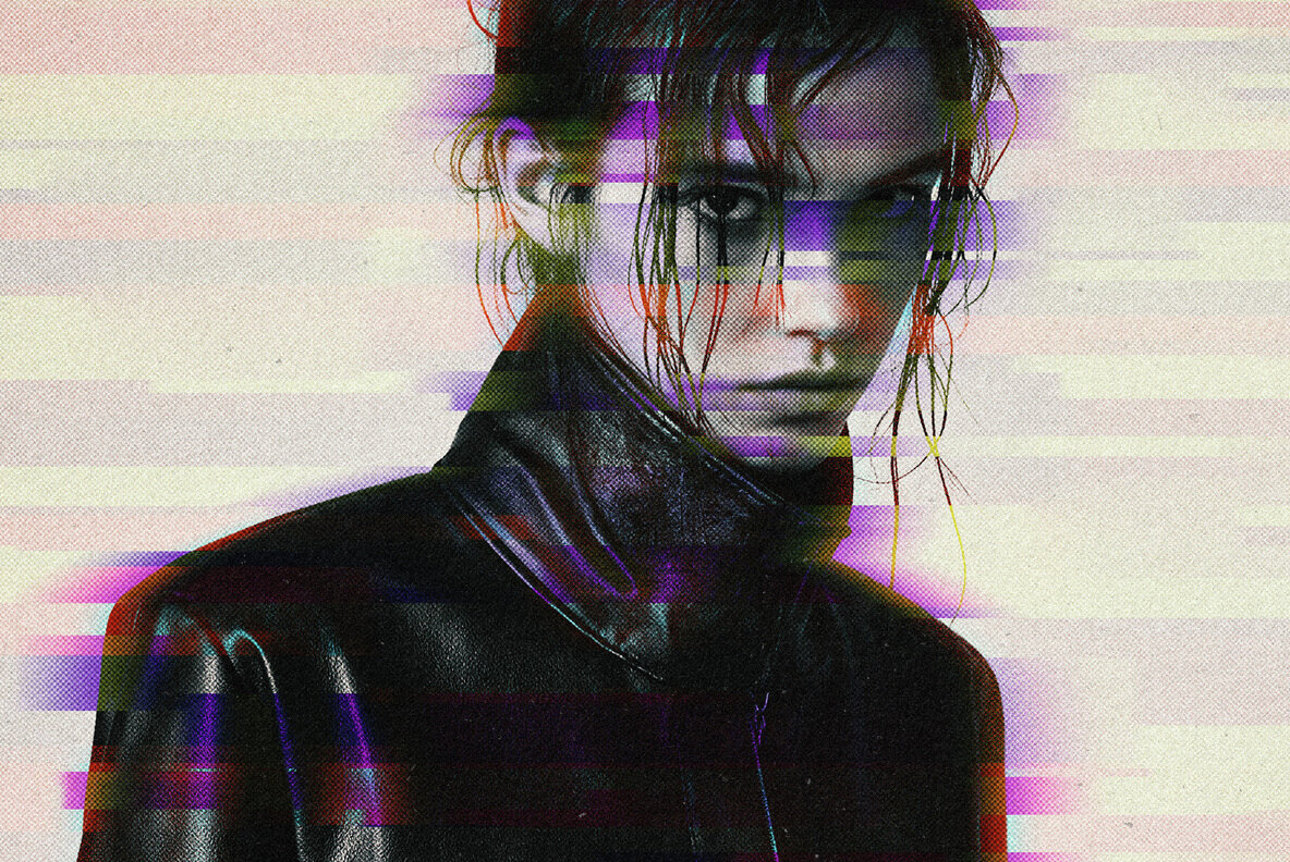 Blurred Glitch Photo Effect 3