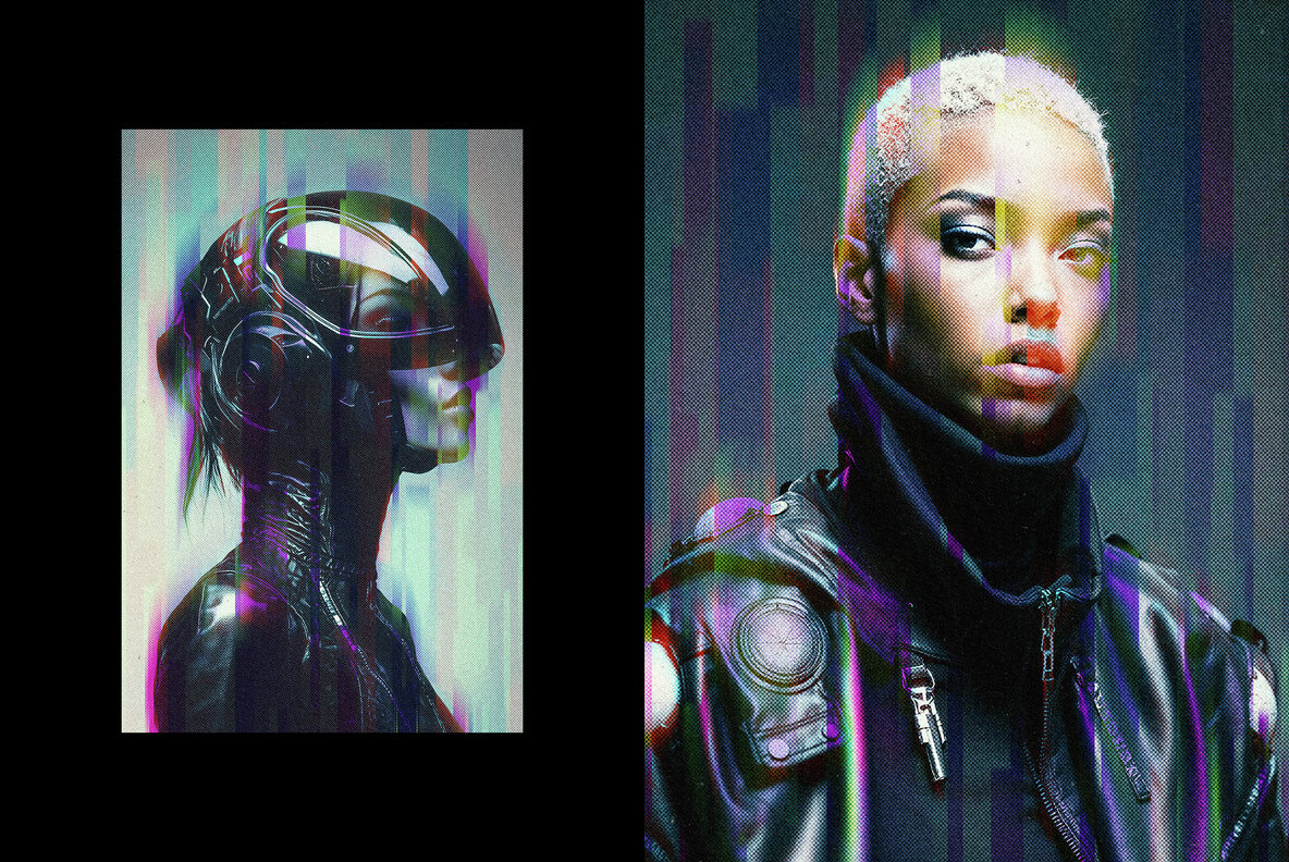 Blurred Glitch Photo Effect 4