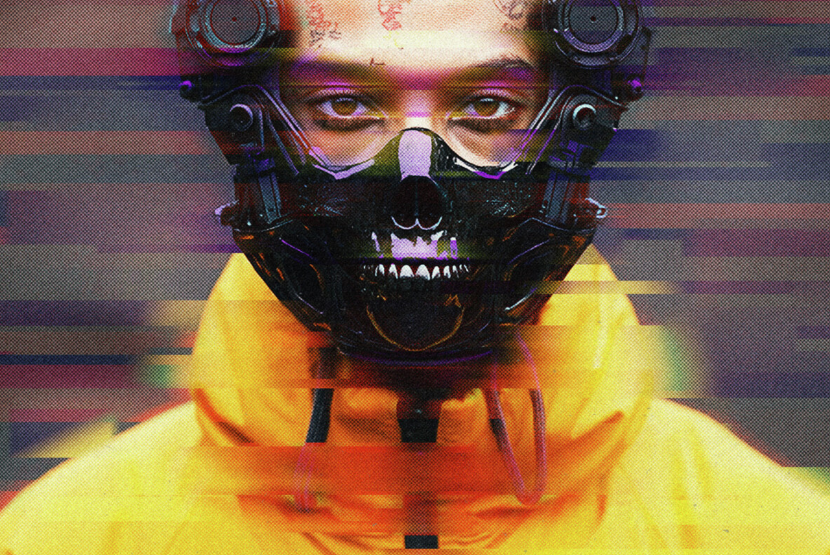 Blurred Glitch Photo Effect 5