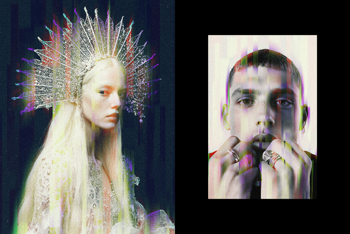 Blurred Glitch Photo Effect 6