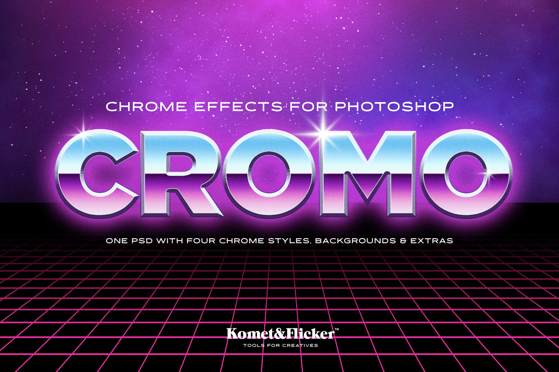 Cromo Chrome Type Style for Photoshop 1